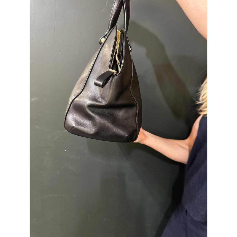 Lancel, black lambskin bag