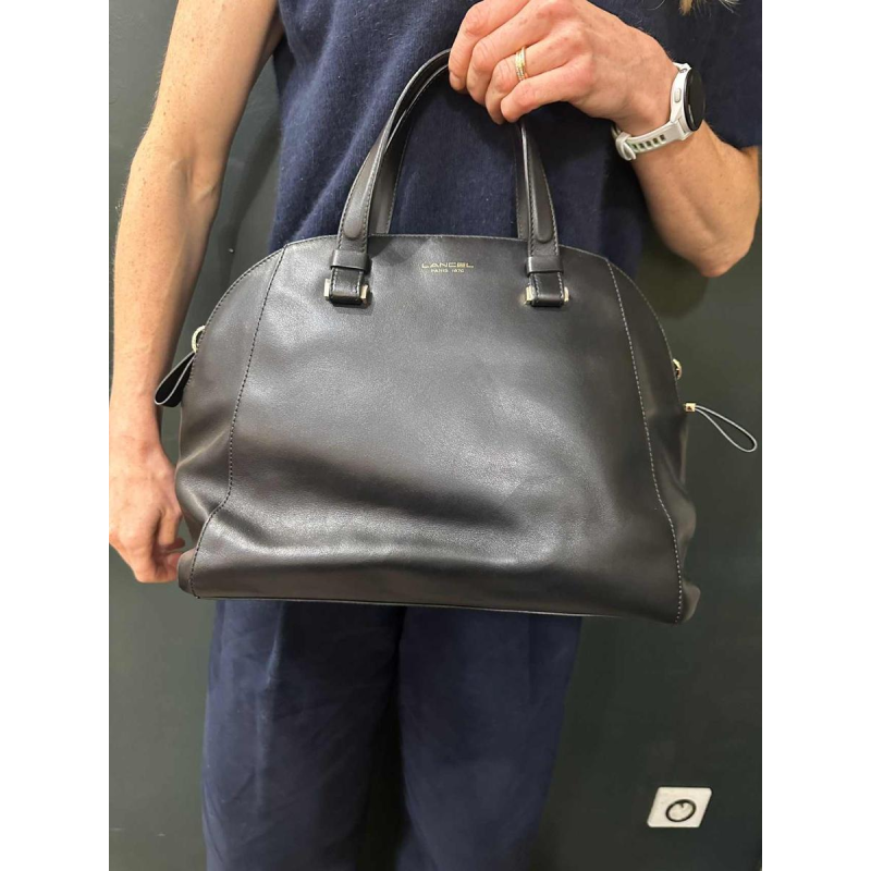 Lancel, black lambskin bag