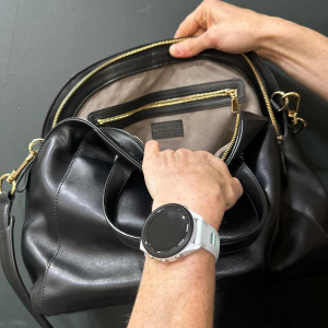 Lancel, sac en cuir d'agneau noir