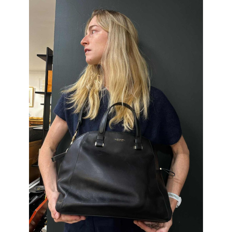 Lancel, black lambskin bag