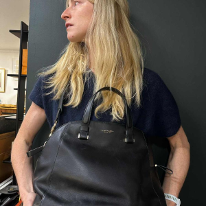 Lancel, black lambskin bag