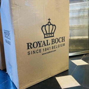 PATRICK VILLAS / Royal Boch 'Panther Bust' Art Deco style, white ceramic sculpture, ca 2000