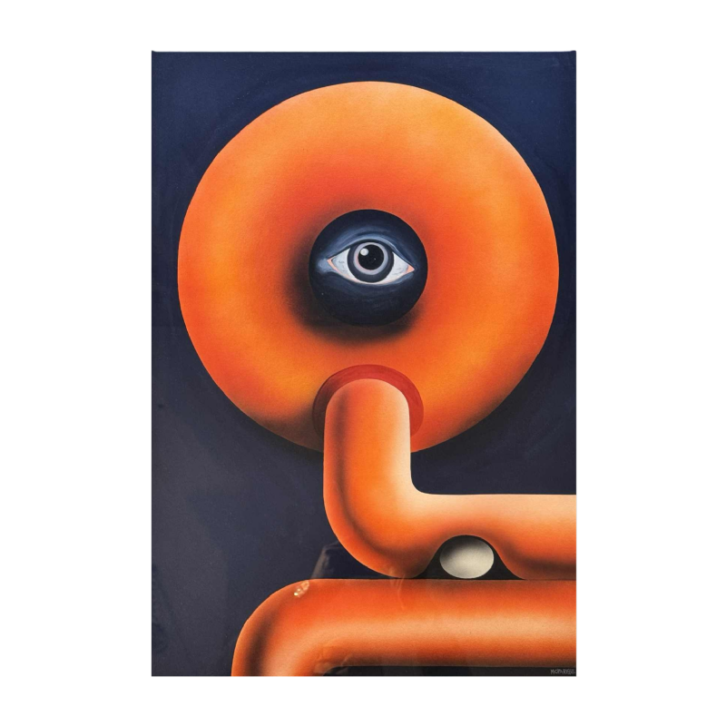 Michel Ciparisse « l'oeil » peinture acrylique, ca 1970