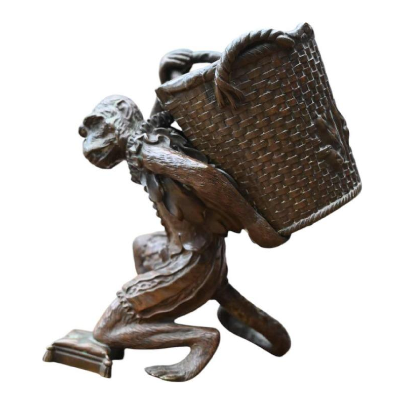 Bronze Statue of a Monkey Dressed as a Marquis, 19th Century