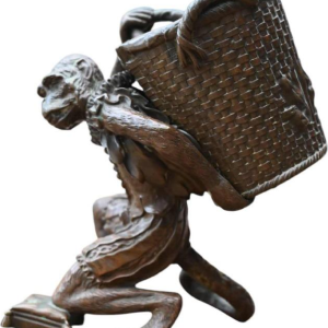 Sculpture en bronze d'un singe porteur habillé en Marquis, 19e siècle
