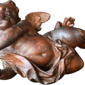 Ange / angelot / putti, sculpture en bois sculpté baroque, fin du XVIIe siècle