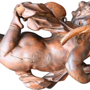 Angel / cherub / putti, carved wooden sculpture in the Baroque style, late 17th century
