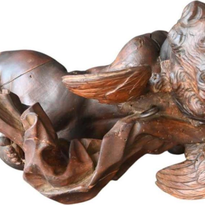 Angel / cherub / putti, carved wooden sculpture in the Baroque style, late 17th century