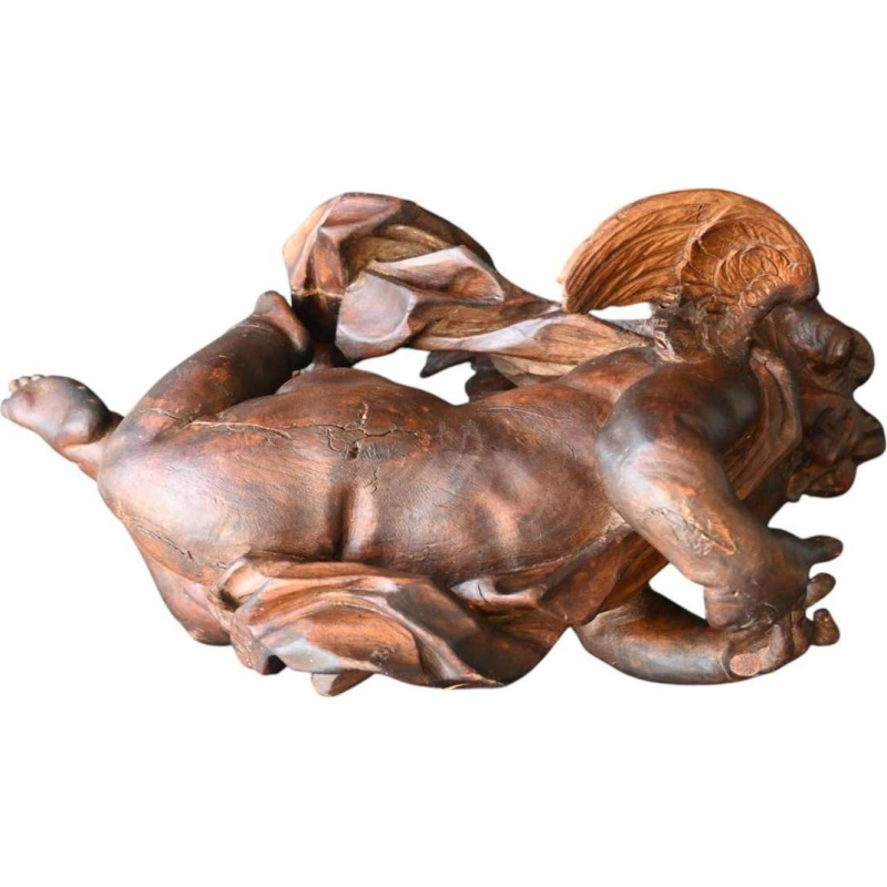 Angel / cherub / putti, carved wooden sculpture in the Baroque style, late 17th century