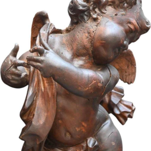 Angel / cherub / putti, carved wooden sculpture in the Baroque style, late 17th century