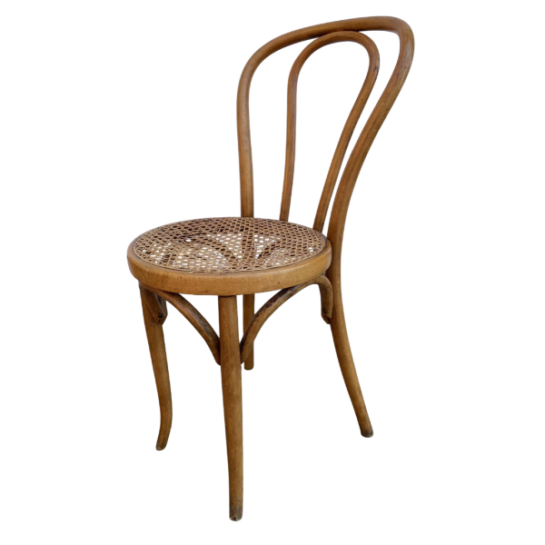 Manufacture Horgen-Glaris, chaise de bistrot en bois courbé & cannage, Suisse ca 1900