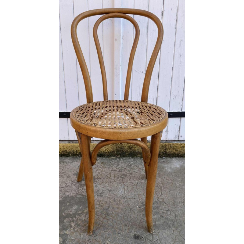 Manufacture Horgen-Glaris, chaise de bistrot en bois courbé & cannage, Suisse ca 1900