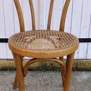 Manufacture Horgen-Glaris, chaise de bistrot en bois courbé & cannage, Suisse ca 1900