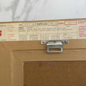 Gaston Bogaert 'Het oude kasteel' surrealistisch schilderij, olieverf op isorelpaneel, 1977