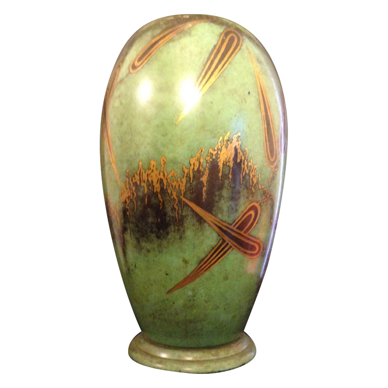 Ikora ( WMF ), Vase Art Déco en dinanderie. Circa 1925