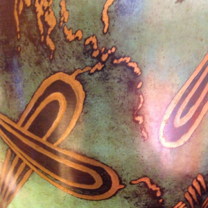 Ikora ( WMF ), Vase Art Déco en dinanderie. Circa 1925