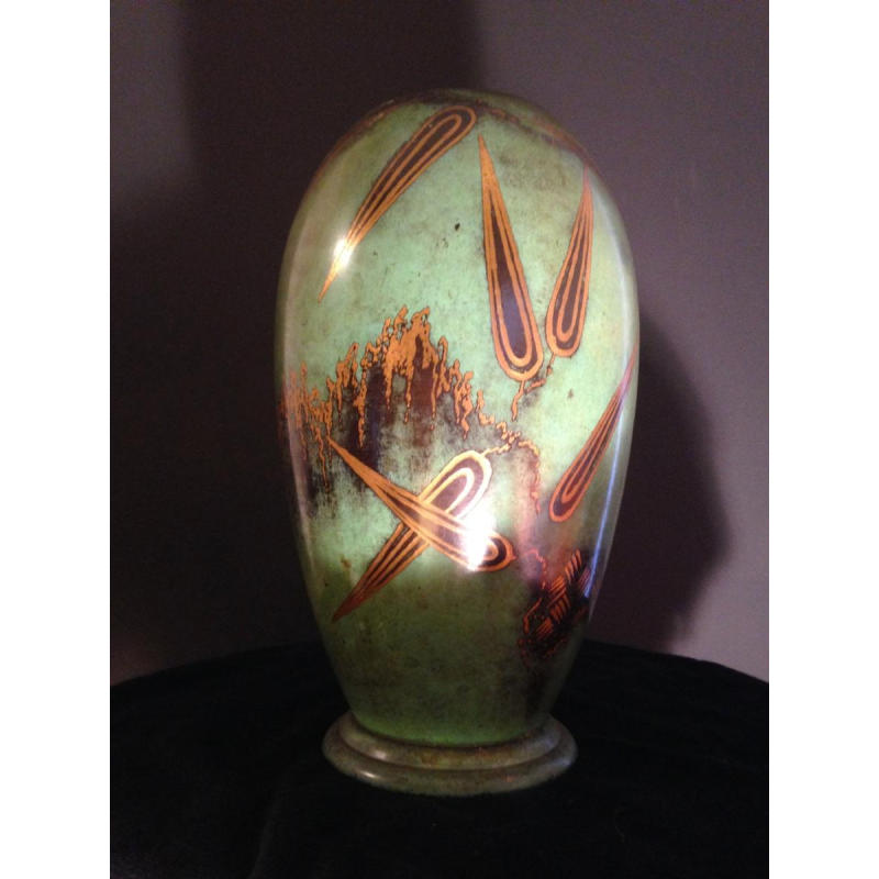 Ikora (WMF), Art Deco brassware vase. Circa 1925