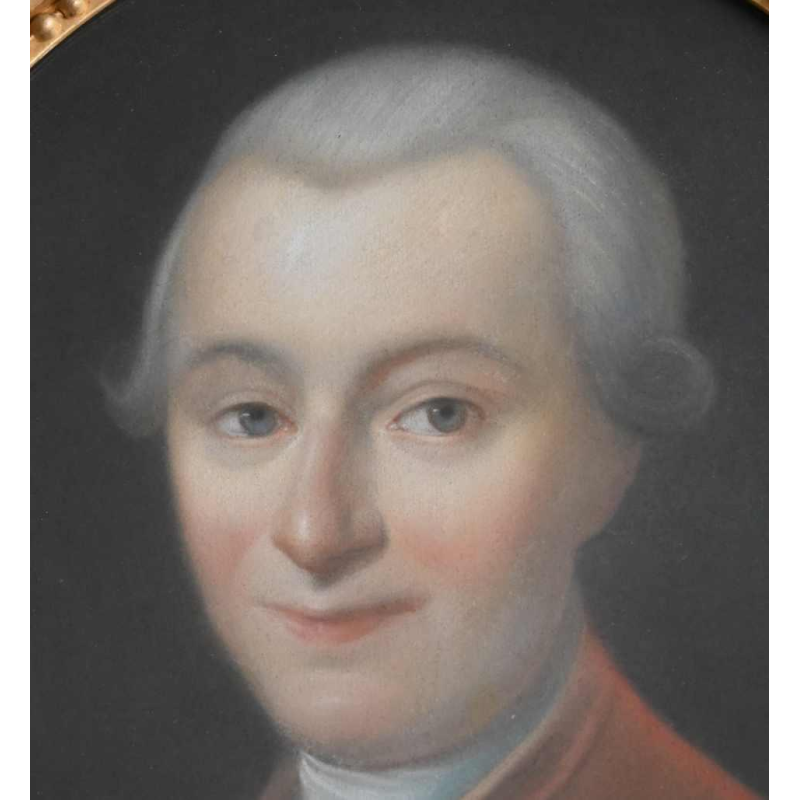 Portret van een edelman, pastel op papier, periode LXVI, eind 18e eeuw