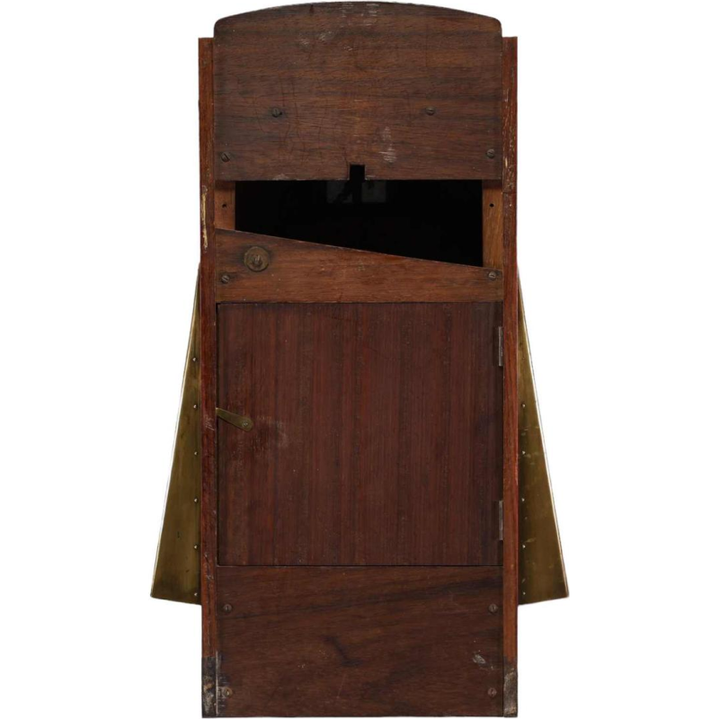 Gustave Serrurier-Bovy 'Pendule Moulin' Jugendstil klok, mahonie & messing, 1905