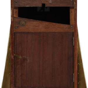 Gustave Serrurier-Bovy 'Pendule Moulin' Jugendstil klok, mahonie & messing, 1905