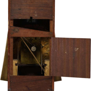 Gustave Serrurier-Bovy 'Pendule Moulin' Jugendstil klok, mahonie & messing, 1905