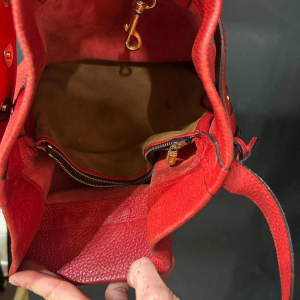 Delvaux, sac “Calicot“ en cuir rouge