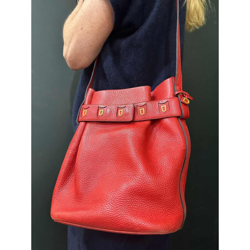 Delvaux ‘Calicot’ bag in red leather