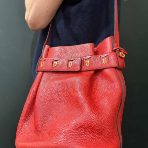 Delvaux ‘Calicot’ bag in red leather