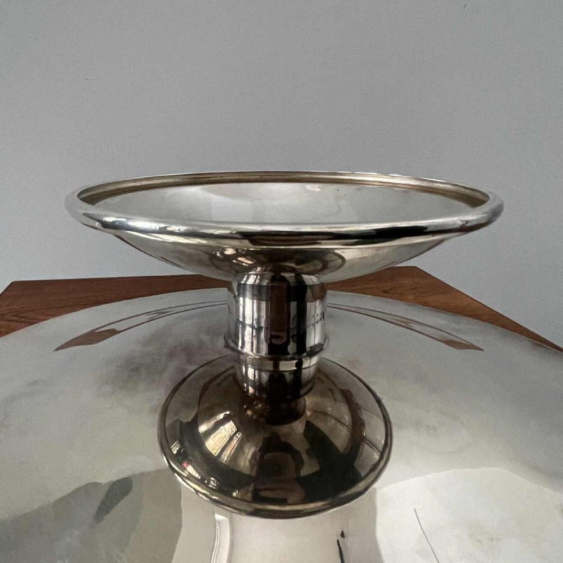 Christofle, tafelblad / fruitschaal, Art Deco verzilverd metaal 1930