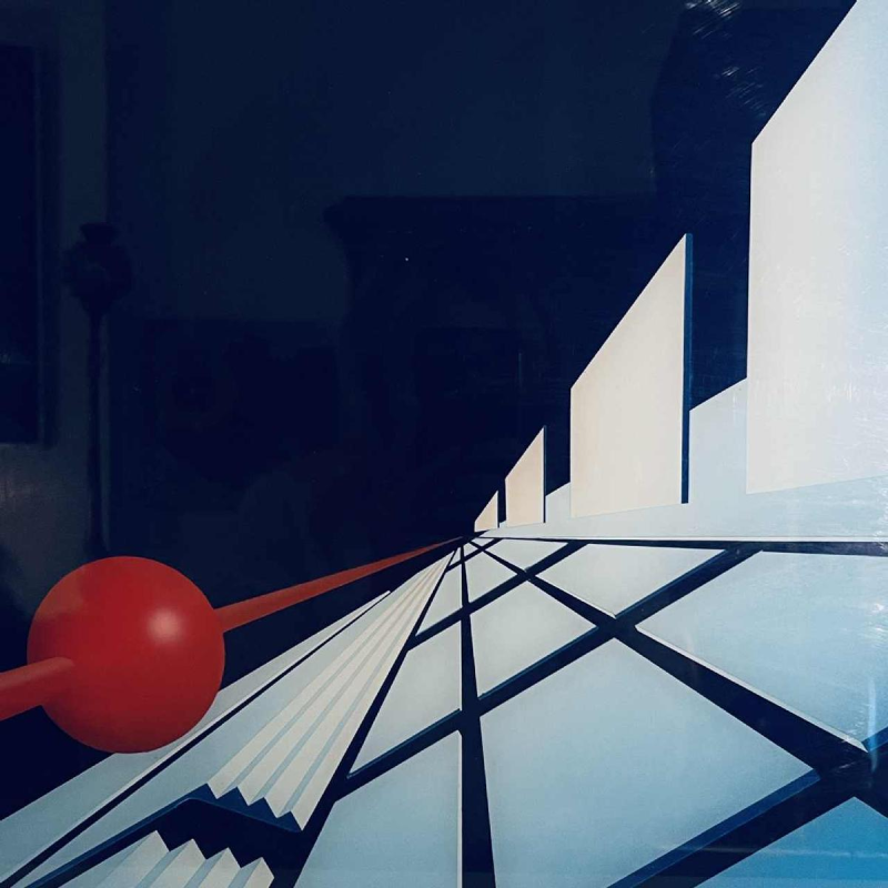 PATRICE PLACEMAN “Red Ball” geëglomiseerd olieverfschilderij onder plexiglas, 1996