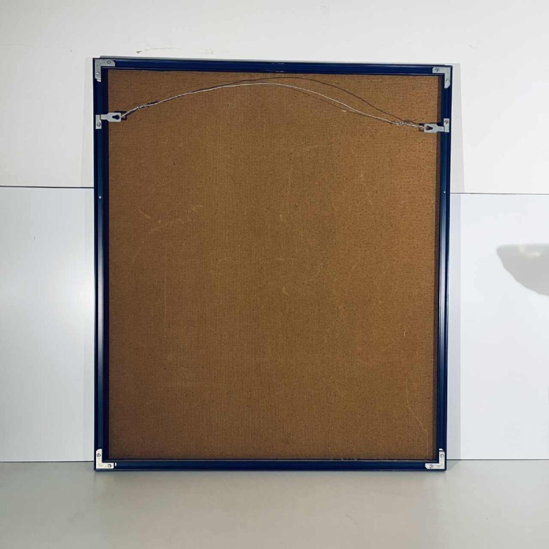 PATRICE PLACEMAN “Red Ball” églomisé oil painting under plexiglass, 1996