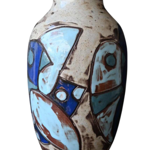 Henri Cazaux / Vallauris, abstract vaas van sgraffito-keramiek, 1950-1970