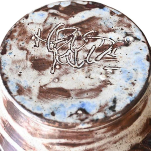 Henri Cazaux à Vallauris, vase en céramique sgraffite abstrait, 1950-1970