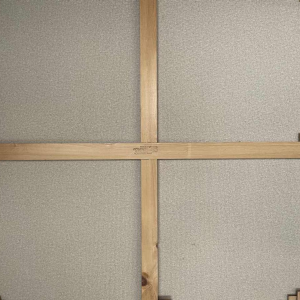 Jacques MENASSE abstraction rouge hst 90x90 cm