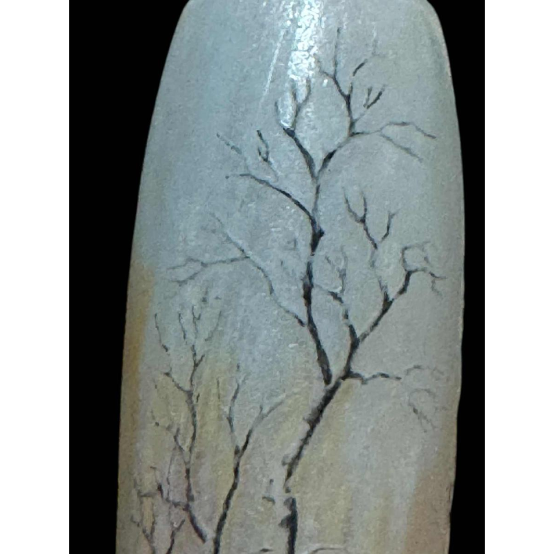 Daum, vase en verre gravé émaillé Art Nouveau, époque 1900