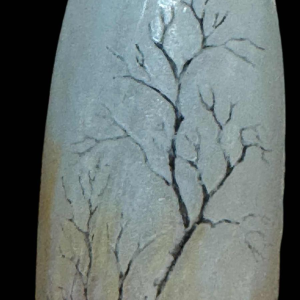 Daum, Art Nouveau engraved enameled glass vase, circa 1900