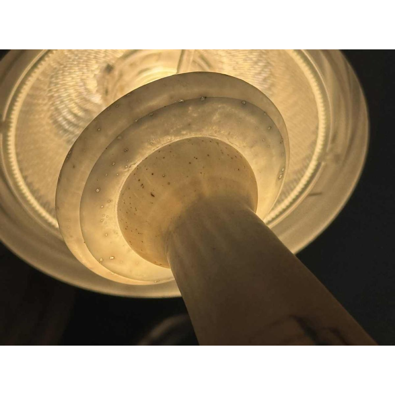 Daum, gegraveerde glazen vaas met emaille in art nouveau-stijl, rond 1900