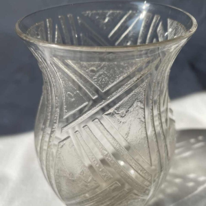 Vase DAUM Nancy art deco en verre gravé