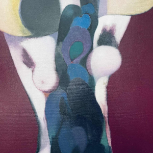 Luc Perot 'Dochter van de Maan' Post-expressionistisch / Pop Art schilderij, olieverf op doek, 1978