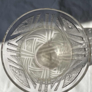 DAUM Nancy art deco vaas in gegraveerd glas