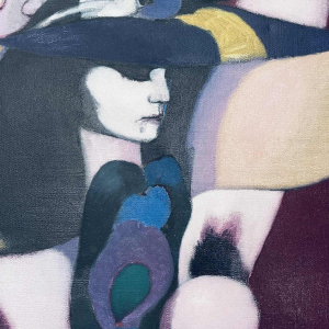 Luc Perot 'Daughter of the Moon' Post-Expressionist / Pop Art painting, oil on canvas, 1978