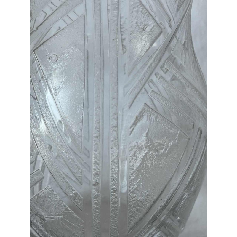 Vase DAUM Nancy art deco en verre gravé