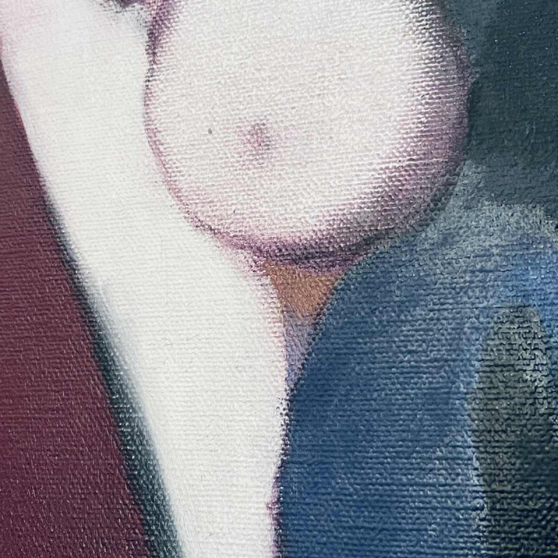 Luc Perot 'Fille de la lune' tableau Post-Expressionniste / Pop'Art, huile sur toile, 1978