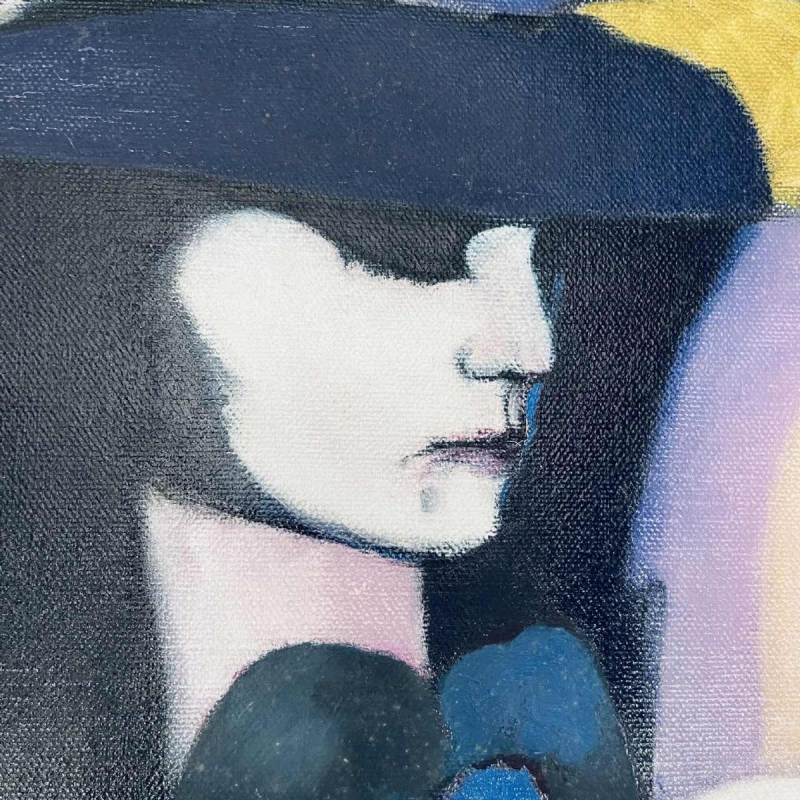 Luc Perot 'Daughter of the Moon' Post-Expressionist / Pop Art painting, oil on canvas, 1978