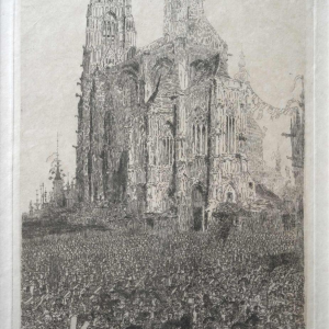 James Ensor, De Kathedraal, ets, tweede plaat (1896)