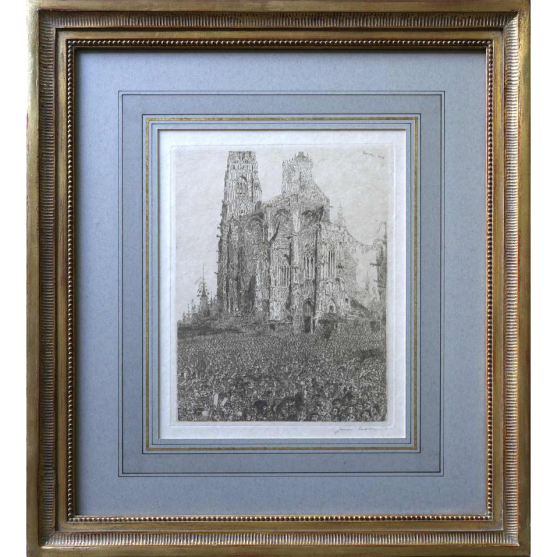 James Ensor, De Kathedraal, ets, tweede plaat (1896)