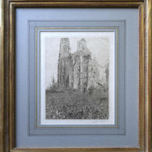 James Ensor, De Kathedraal, ets, tweede plaat (1896)