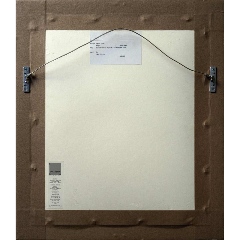 James Ensor 'La Cathédrale' gravure eau-forte, deuxième plaque, 1896