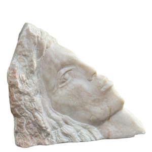 Noor Sade Brener, gezichtssculptuur in wit marmer, ca 1980