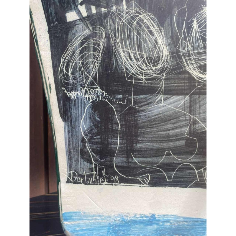 Gilbert Portanier, grote terracotta vaas gesigneerd en gedateerd 1998